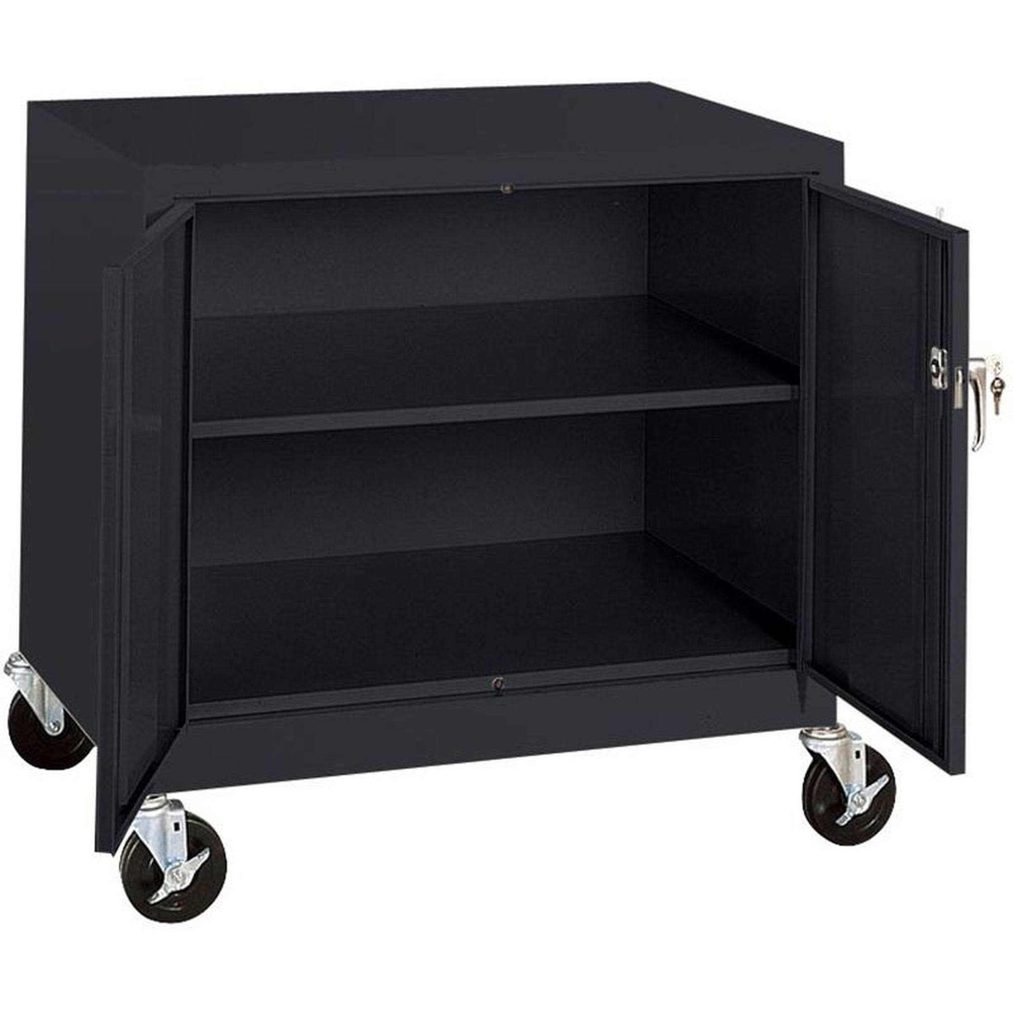 Black Mobile Storage Cabinet U16220