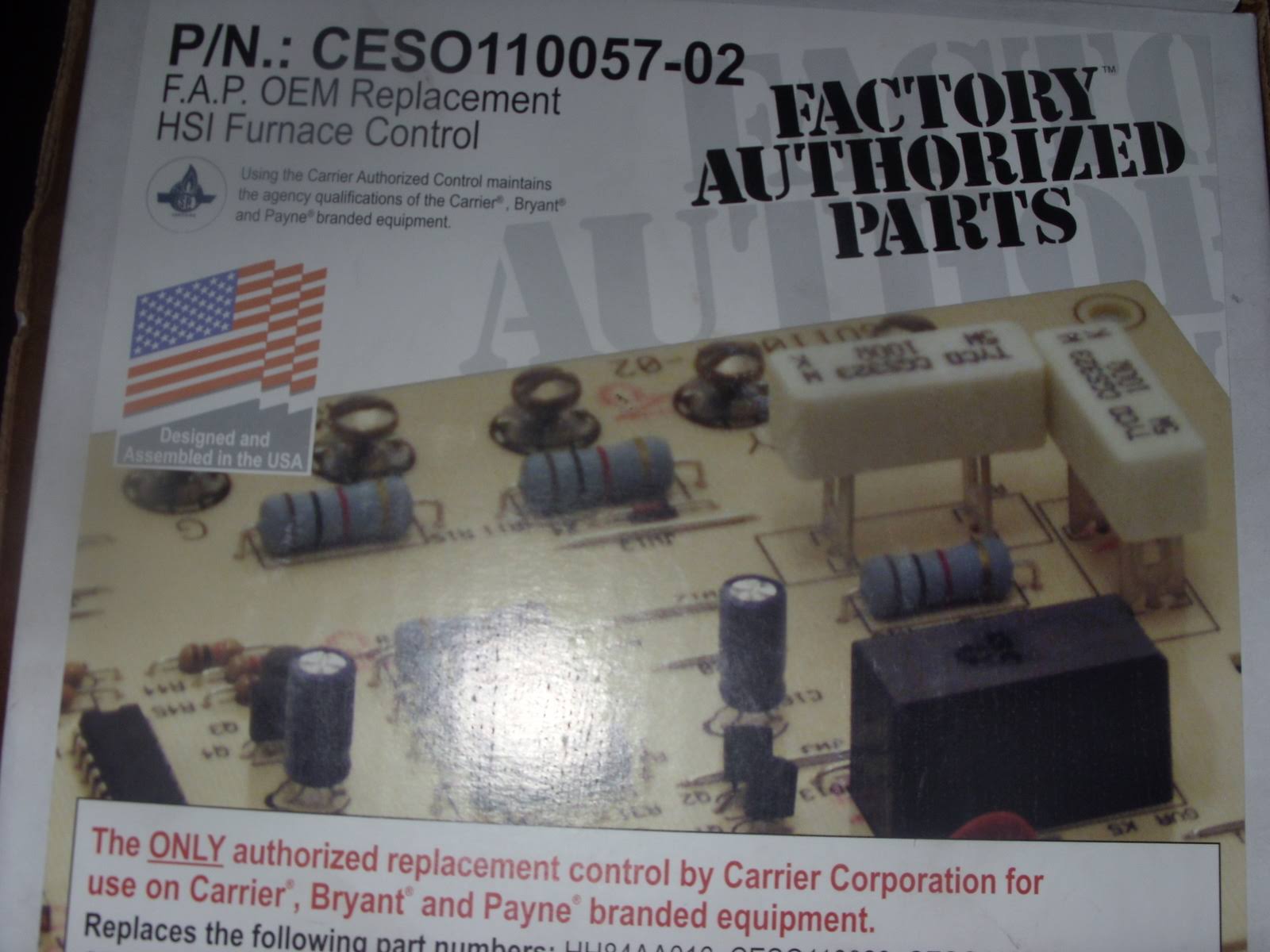 OEM Replacement HSI Furnace Control T920525