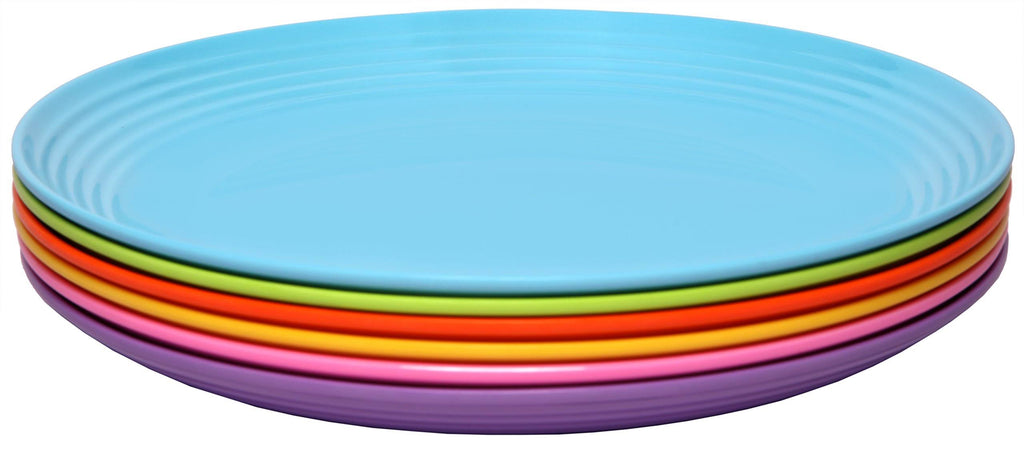 36-Piece Melamine Salad Plate Set Multicolor A634