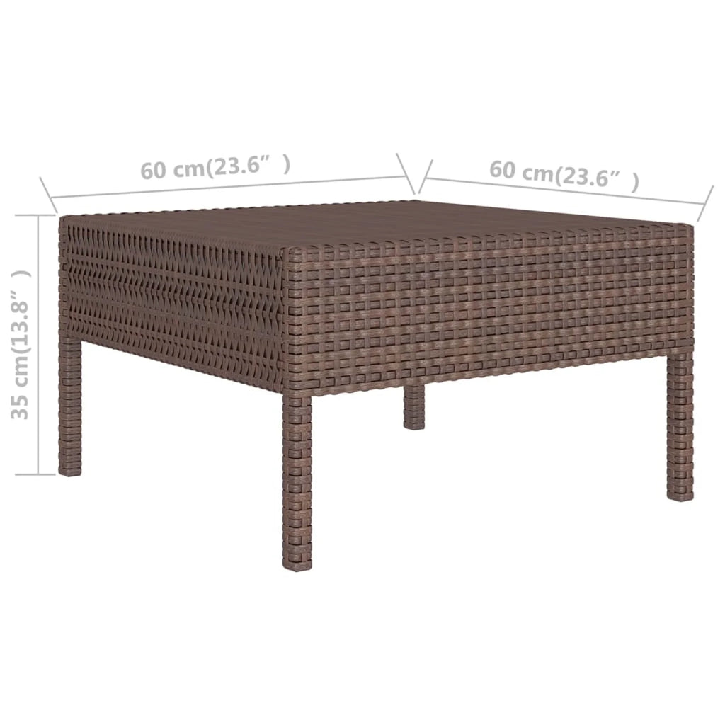 12 Piece Brown Poly Rattan Sectional Outdoor Furniture Set A924