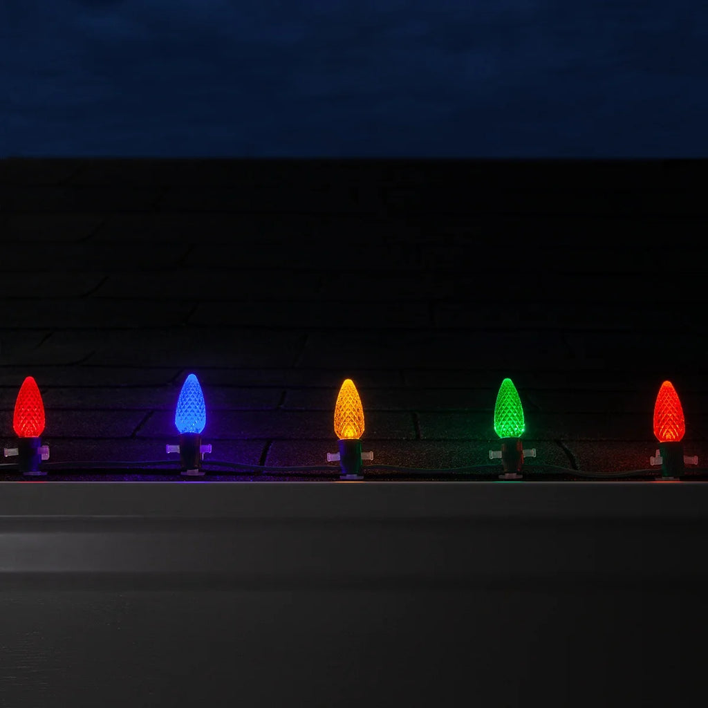 25' Multicolor C9 LED Christmas String Lights with Shatterproof Bulbs M3981