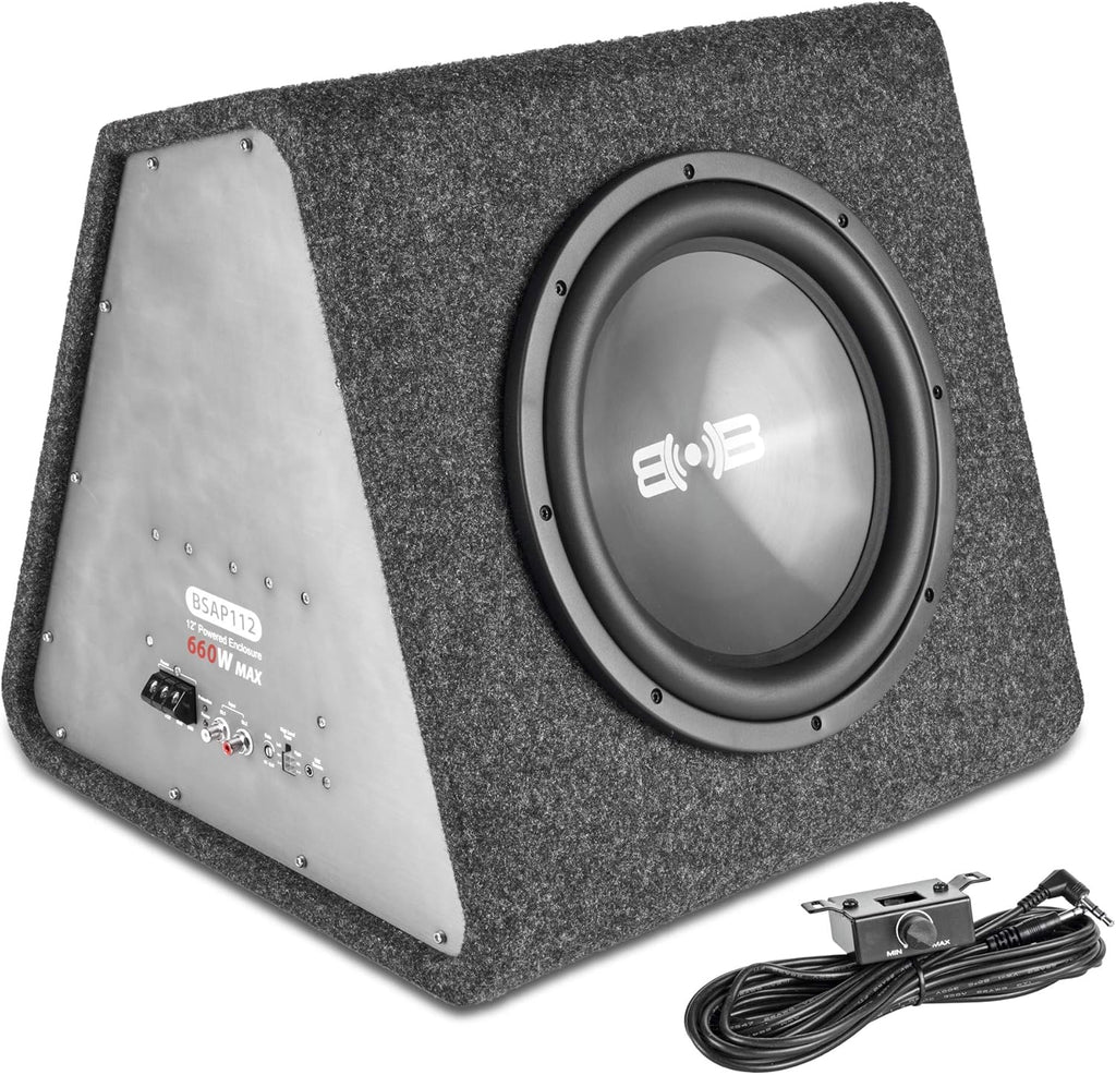 12" Powered Vented Subwoofer Enclosure with Built-in Amplifier W4574
