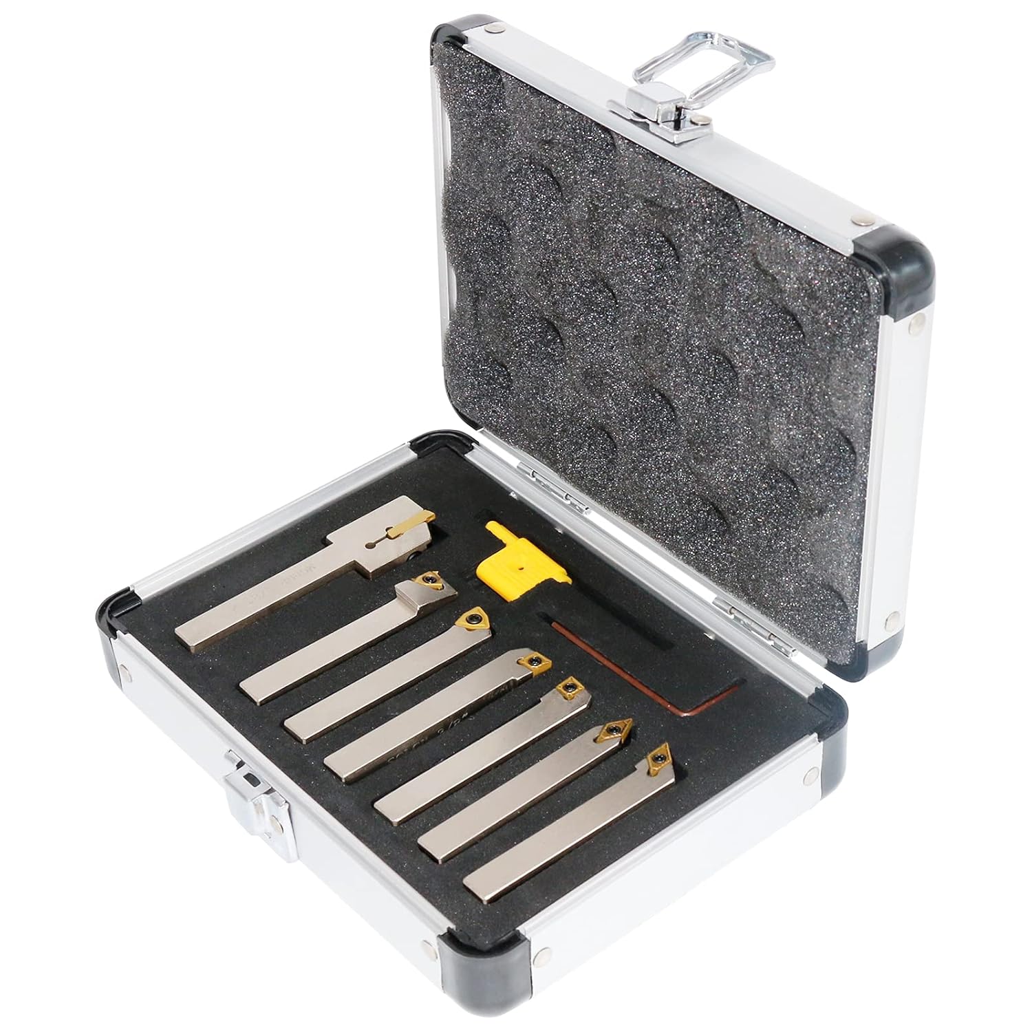 3/8 Shank 7 Pieces Carbide Turning Tool Set with Portable Case C1006