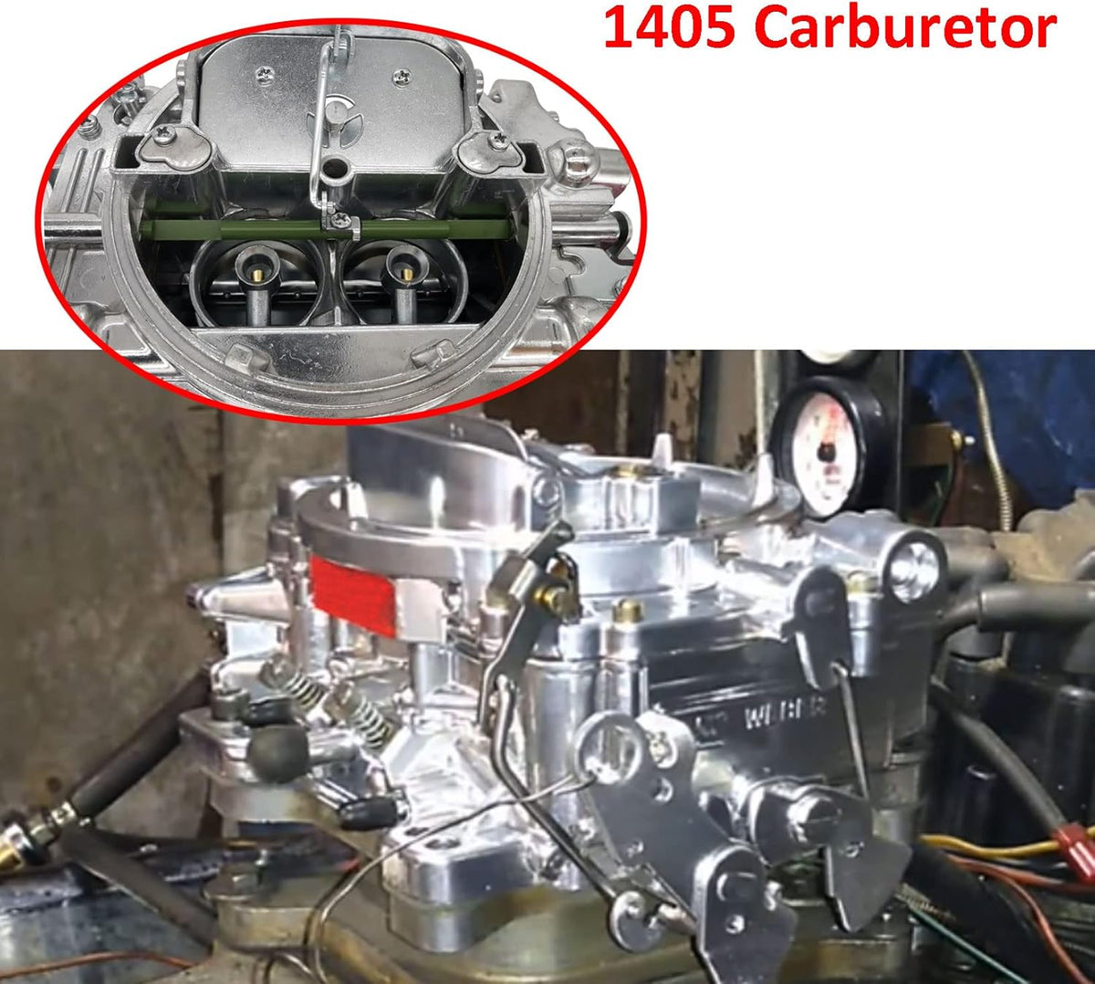1405 Carburetor Replacement 600 CFM 4 Barrel Square Bore Manual Electric Choke D112246