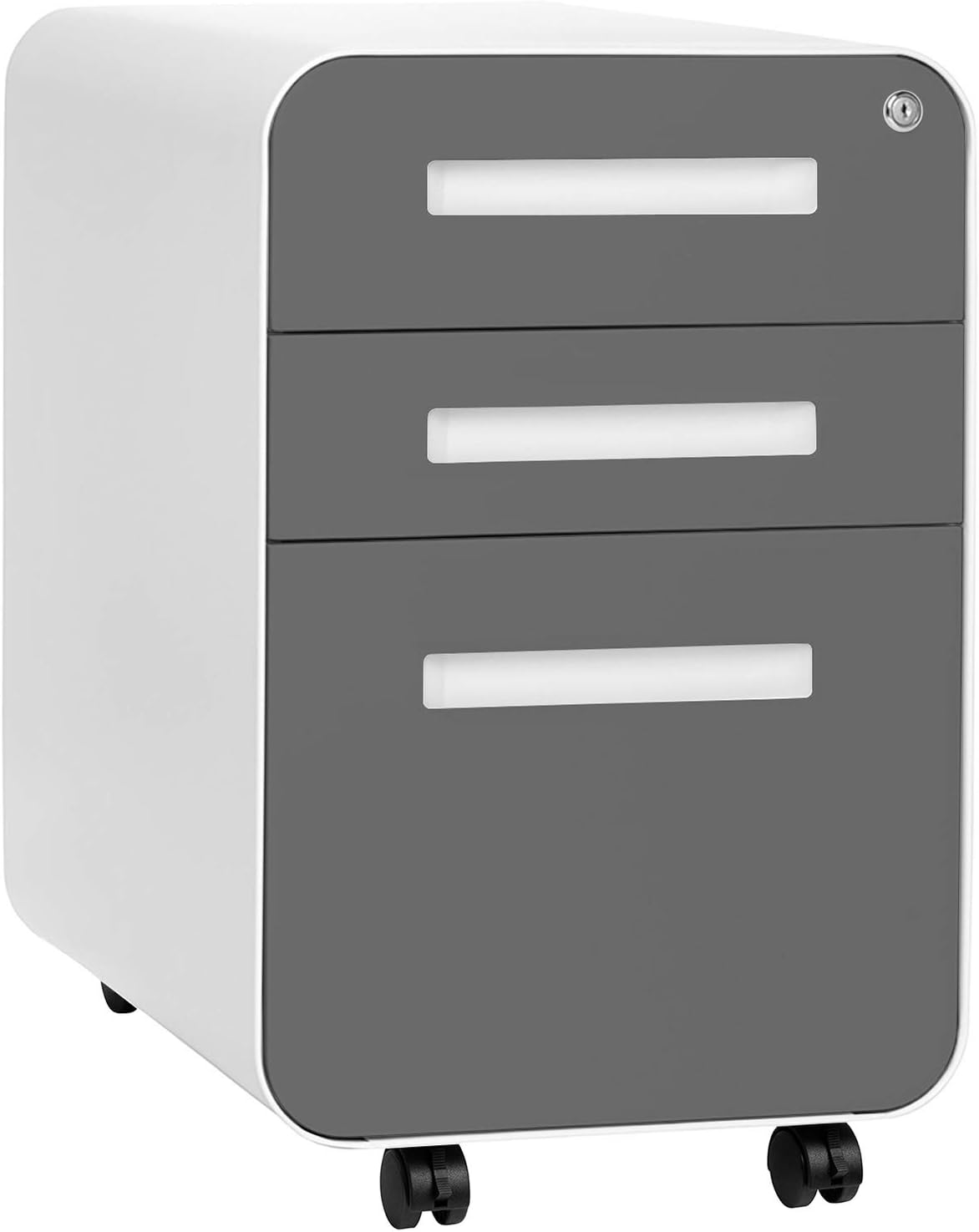 3-Drawer Mobile File Cabinet Dark Grey L299
