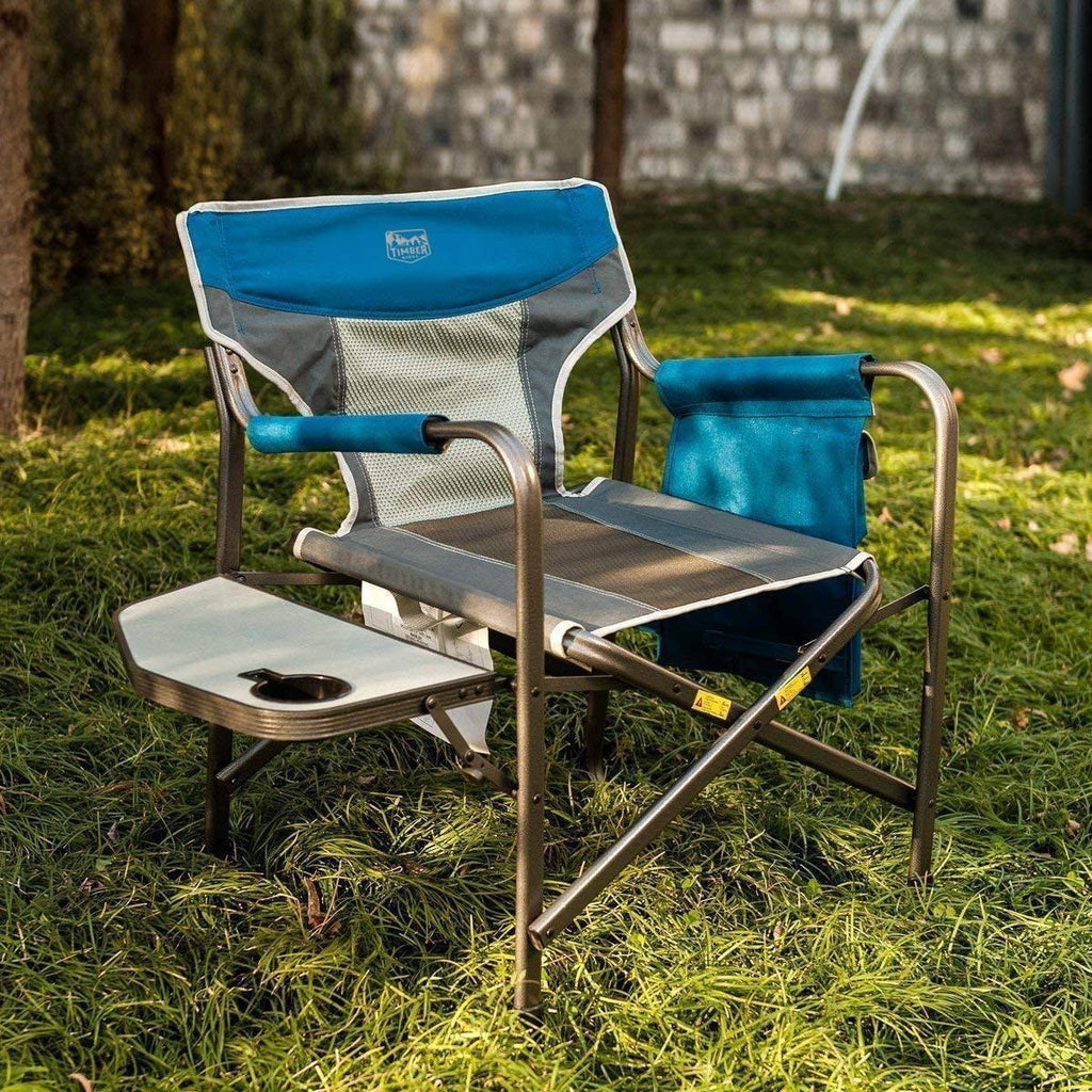 Portable Folding Directors Chair with Side Table (2 Pack) V991684