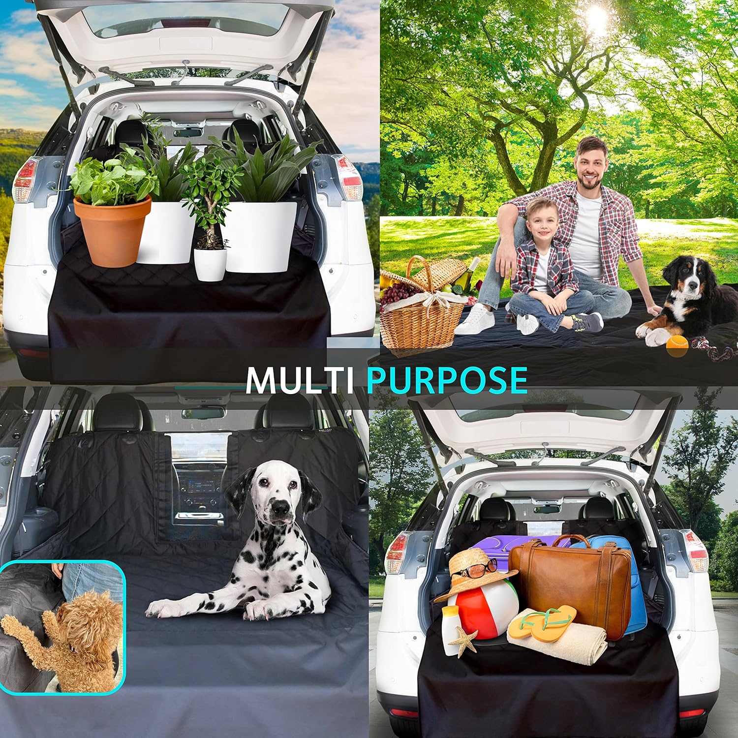 Heavy Duty Waterproof Non Slip SUV Cargo Liner Pack of 2 V112006
