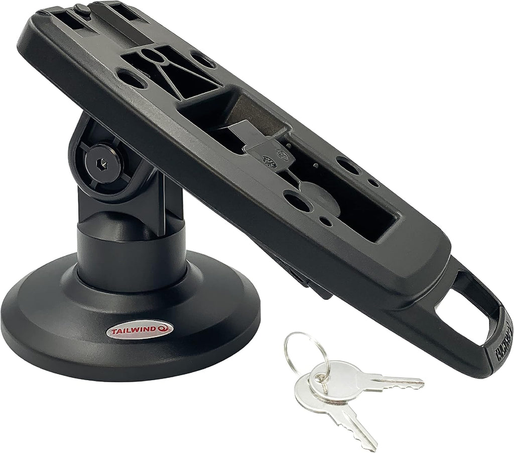 Black Compact Pole Mount Terminal Stand E3251