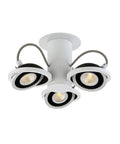 3 Light LED Surface Mount White/Black X891