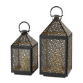 Rustic Iron Candle Lanterns, Set of 2 A91399