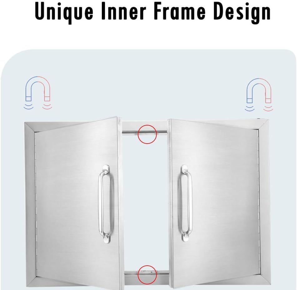 Stainless Steel Double Access Door 24 W X 24 H C763