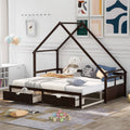 White Espresso Wooden Extending Daybed with Two Drawers K265