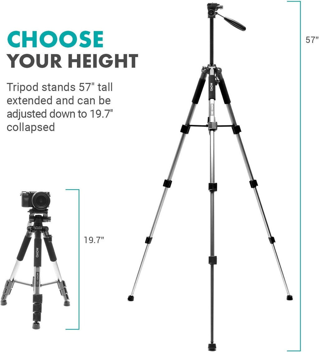 Vlog Kit with Adjustable Mobile Phone Holder and Camera Tripod R970976