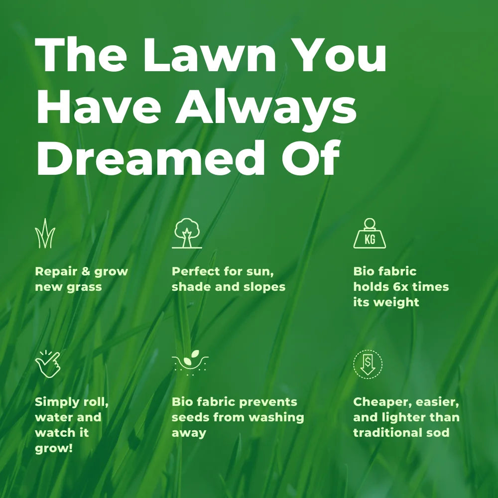 50-ft. x 1-ft. Fescue Mix Grass Seed with Mulch Blanket E6588