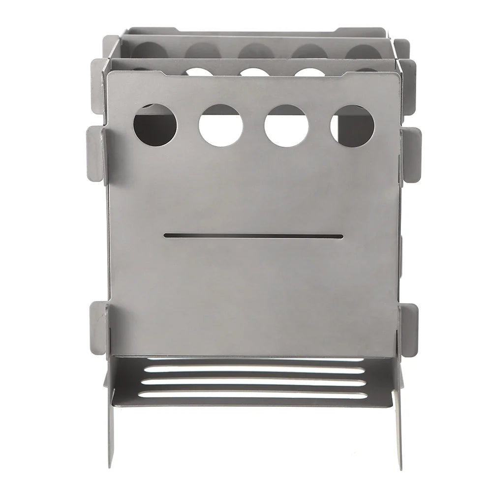 Portable Titanium Folding Wood Pocket Camping Cooking Picnic Stove X19771