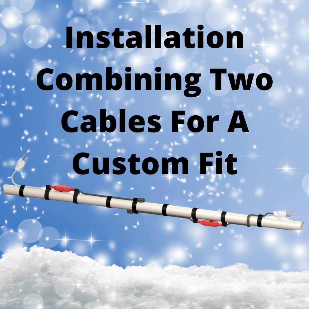 40 Ft Self-adhesive Pipe Freeze Protection Cable 120V Pack of 2 K50404