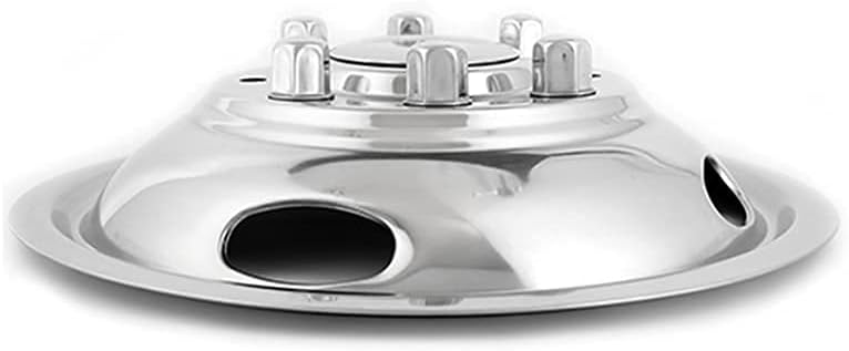 2pc 19.5 Polished Stainless Steel Dually Wheel Simulators, 8 Lug Hubcaps with Installation Tool Kit D964955