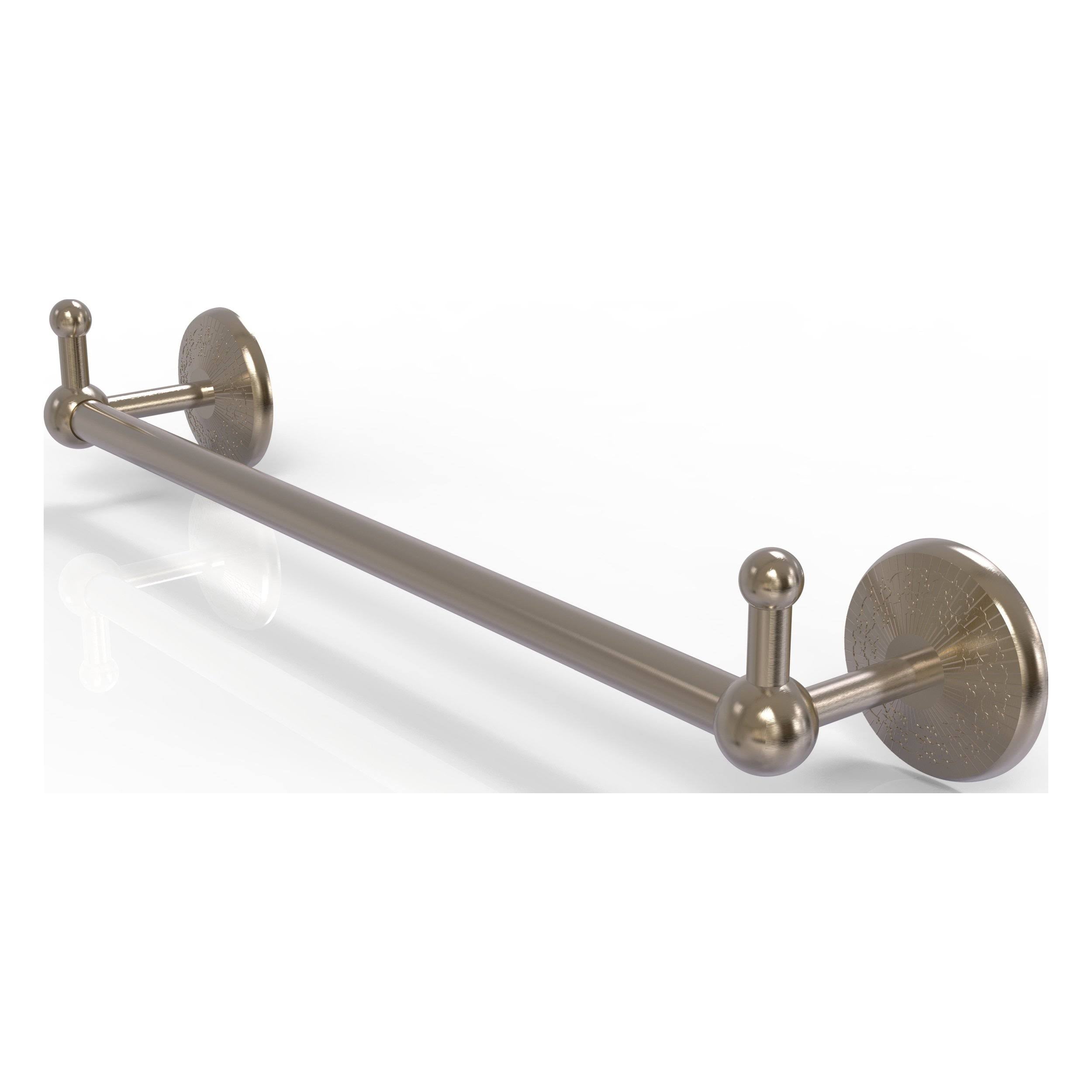 Antique Pewter 24 inch Towel Bar with Integrated Hooks U297