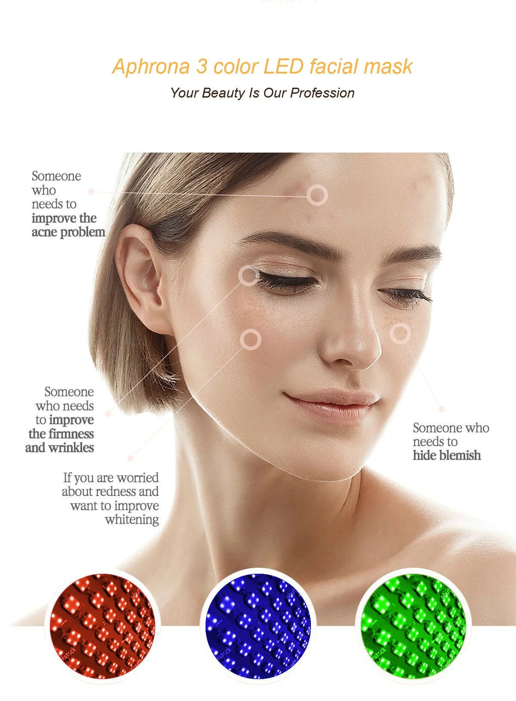 LED Facial Skin Care Mask D3658