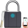 Smart Bluetooth Fingerprint Padlock with Key Backup O59148