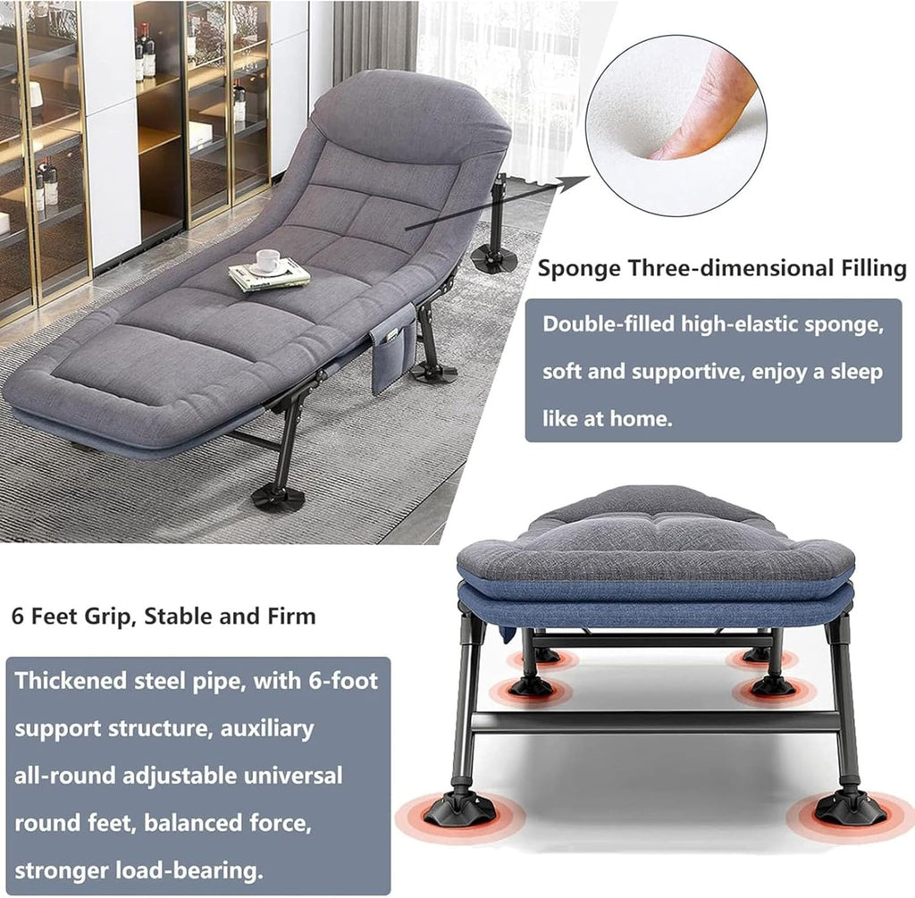 Heavy Duty Folding Camping Cot with Mattress I333