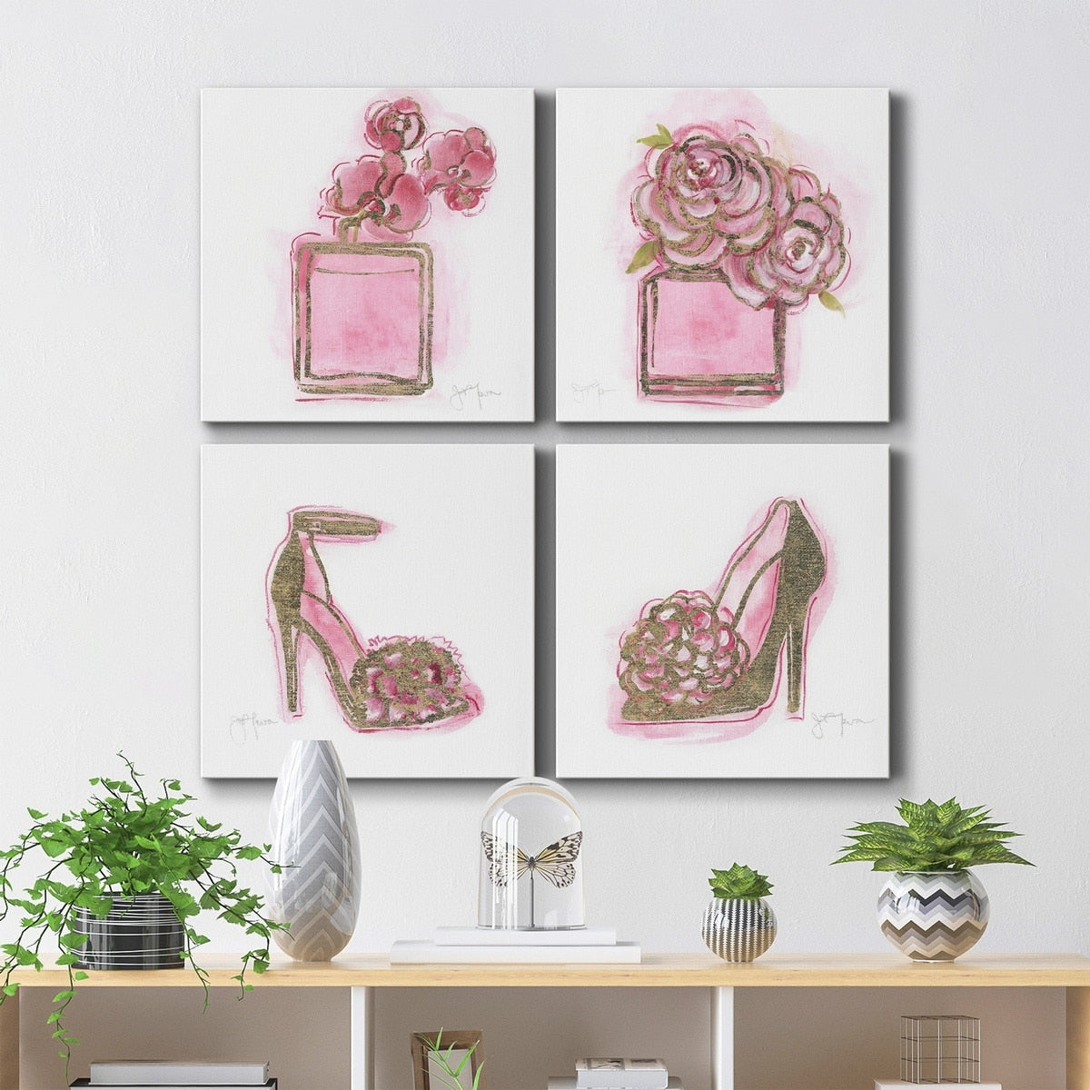 Golden Perfume Gallery Wrapped Canvas 10X10 J77078