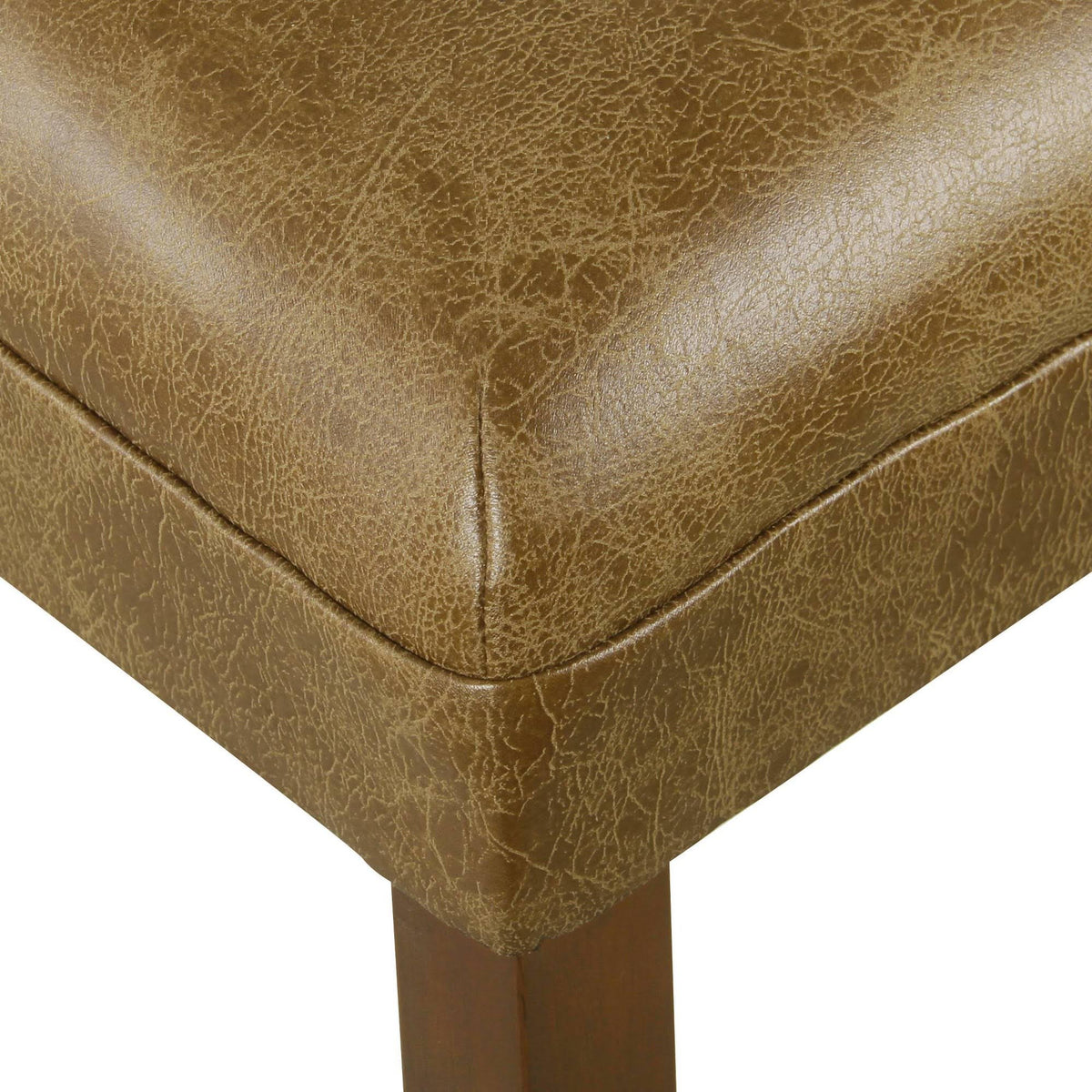 Distressed Brown Faux Leather Barstool N7041
