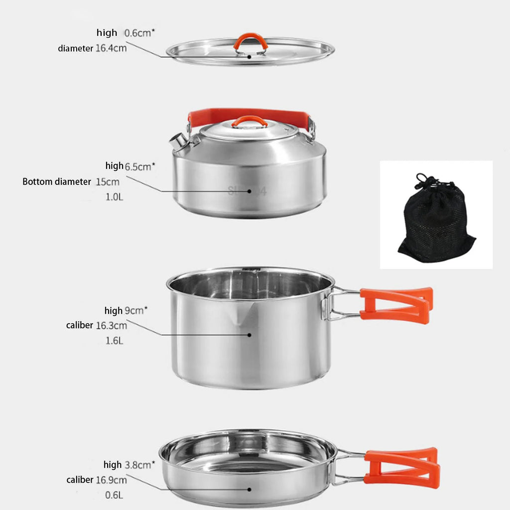 Camping Cookware Set with Kettle D535