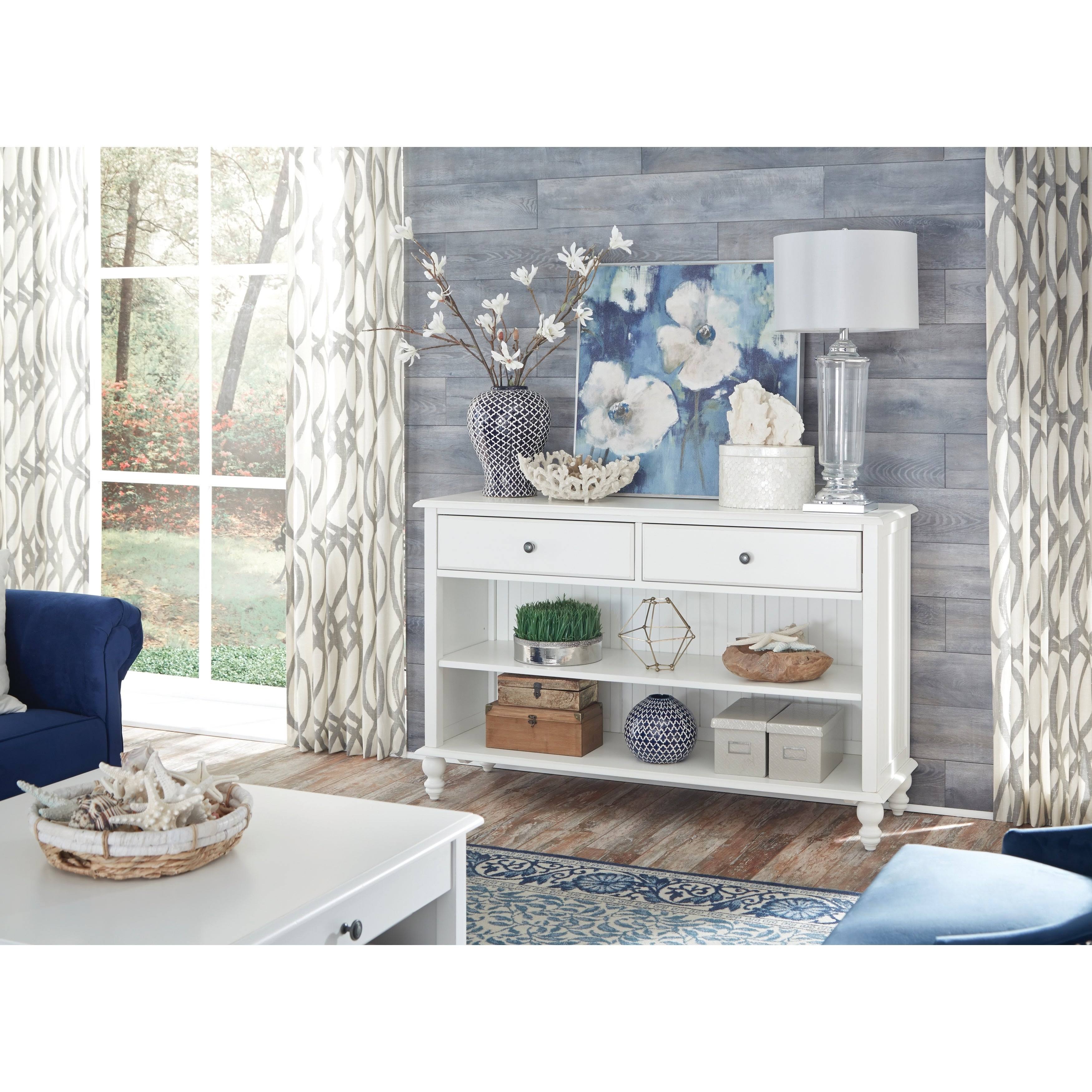 Beach White Cottage Console Table C10665