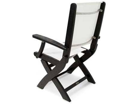 Coastal Folding Chair in Sand / White Sling E326