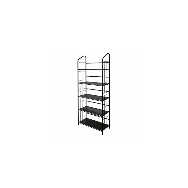 Black 5 Tier Metal Book Shelf W6123