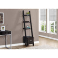 Cappuccino Faux Wood 4-Shelf Ladder Bookcase V22513