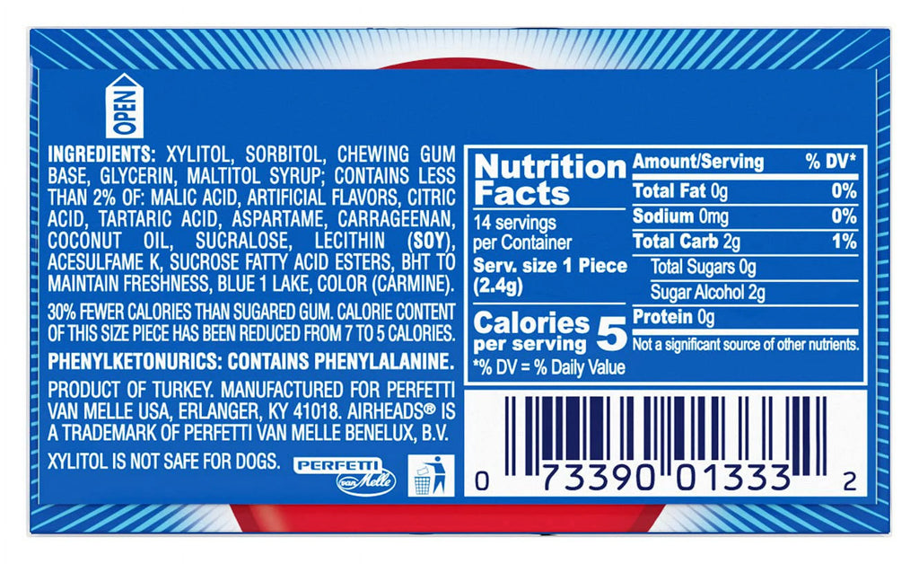 Blue Raspberry Gum - Pack of 12 X487