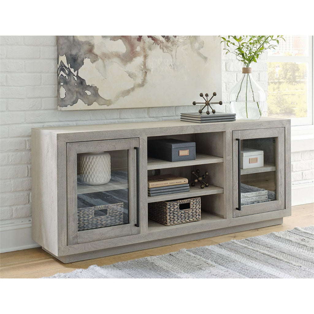 Light Gray Wood Accent Cabinet O7127