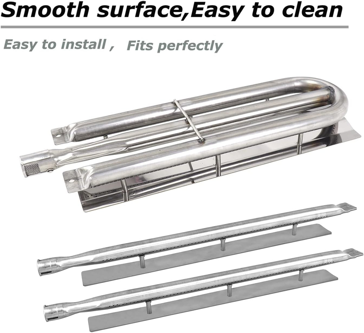 Stainless Steel Burner Tube Replacement for Gas Grill, Pack of 2 J7830