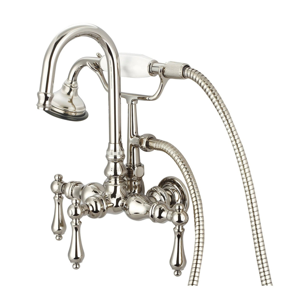 Vintage Classic Wall Mount Tub Faucet with Gooseneck Spout W18251