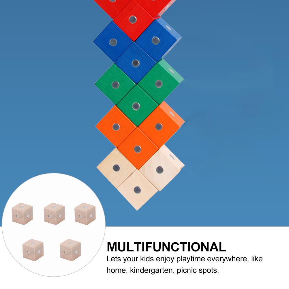 15 Pcs Magnetic Wooden Building Blocks N12998