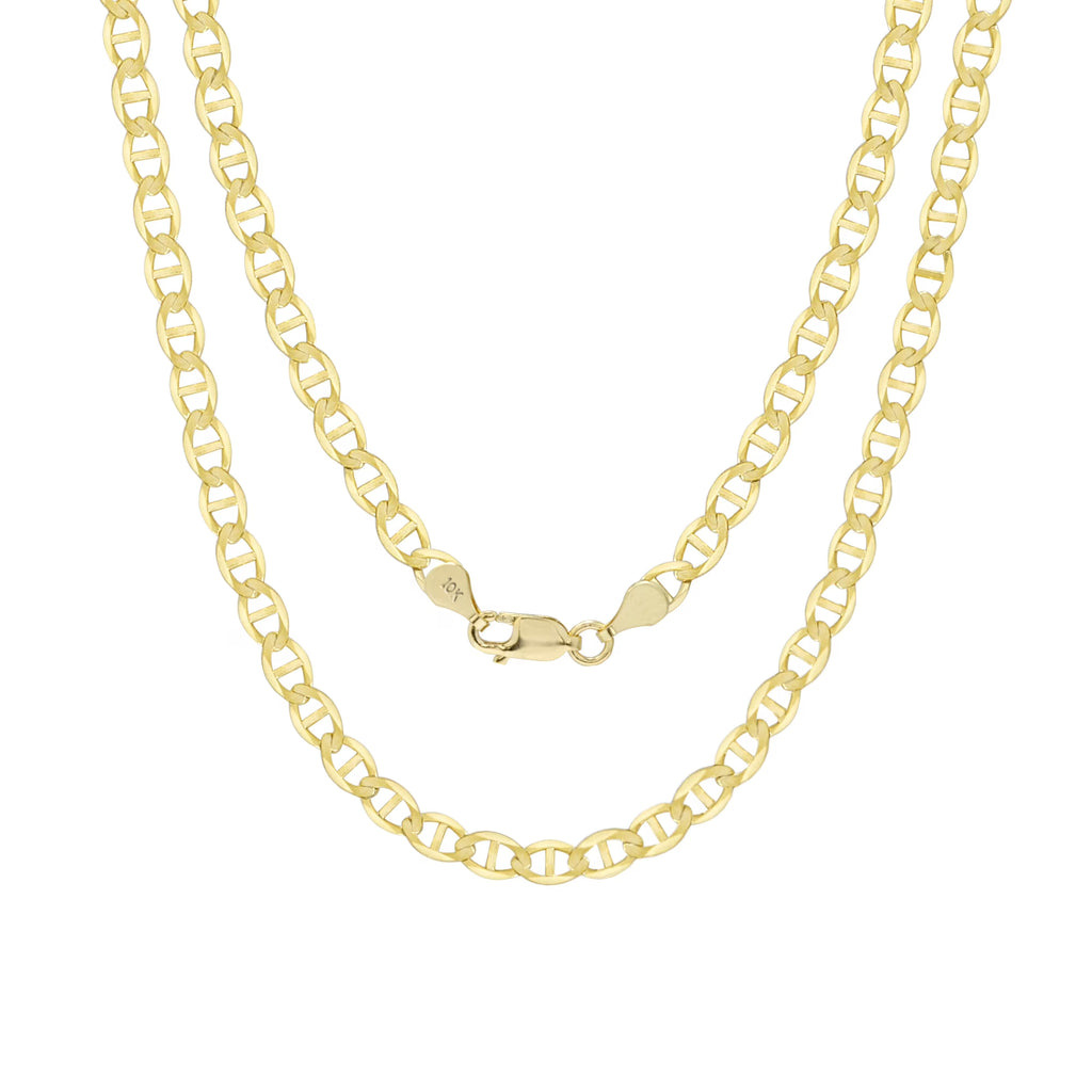 10k Yellow Gold Anchor Chain Necklace 16" - 30" F5510