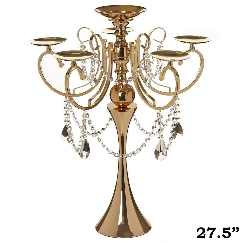 Gold Metal Candle Holder Candelabra T94056
