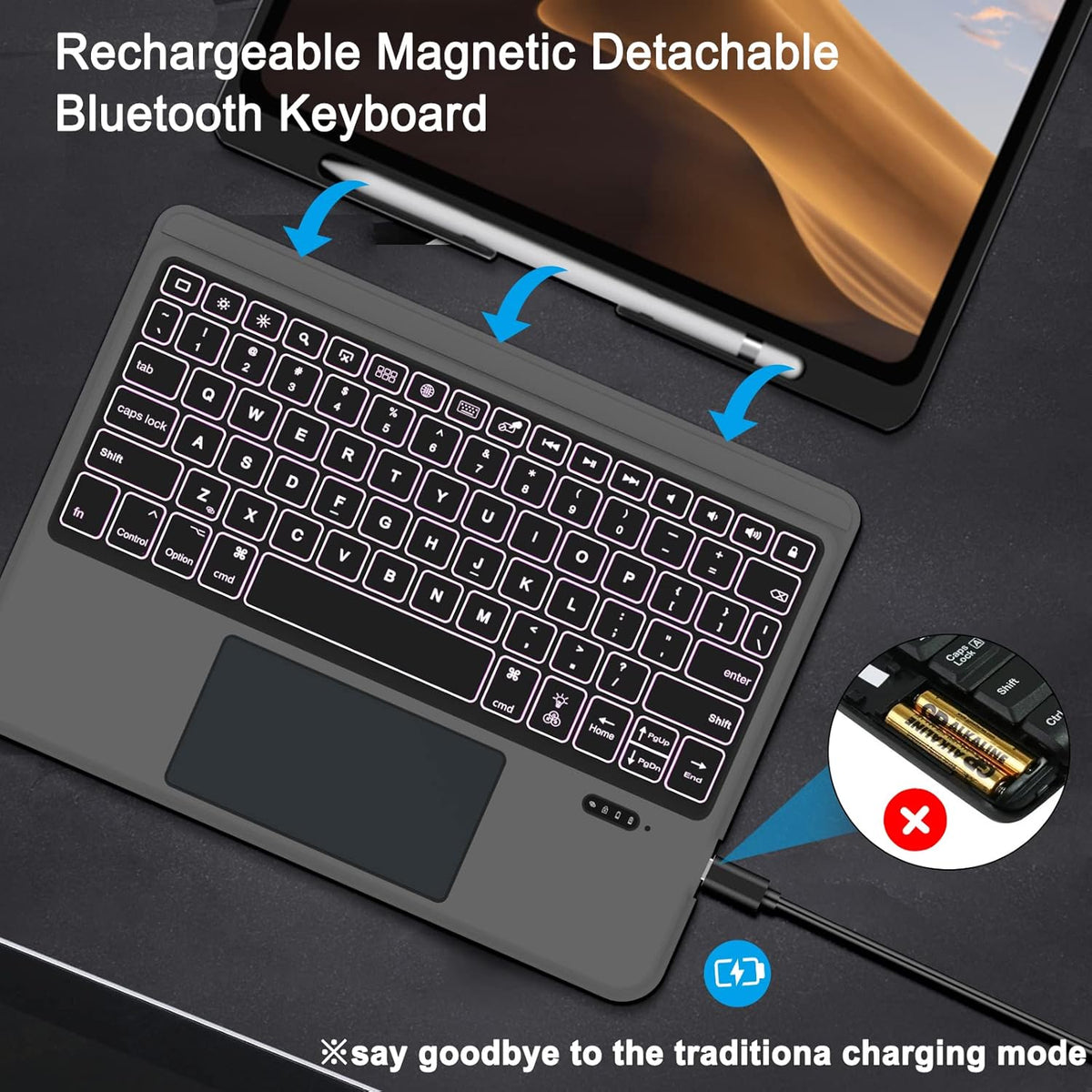 Backlit Keyboard Case for iPad Air 4th Gen 10.9 inch X2650