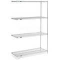 Silver Epoxy Wire Shelving Add-On 24x22W x 24x22D x 63x22H V8577