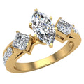 18K Gold Diamond Engagement Ring 1.40 CT TW Q689