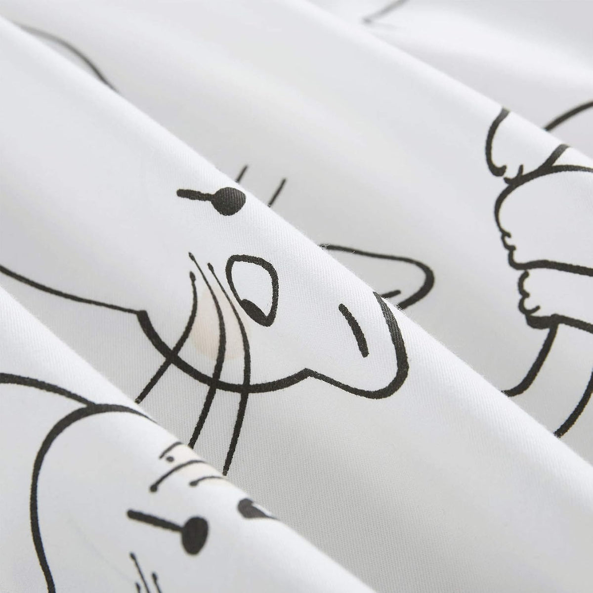 White 100% Cotton Twin Size Duvet Cover Set with Zipper Closure L523