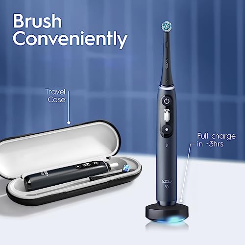 Black Rechargeable Electric Toothbrush with 5 Cleaning Settings, 2 Replacement Heads, and Travel Case B900424
