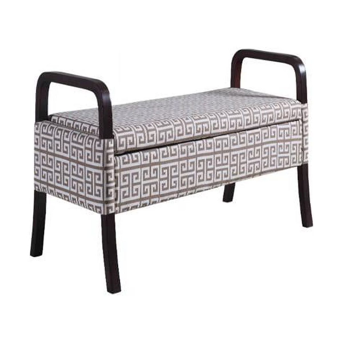 Greek Keyline Wooden Arm Storage Bench R534