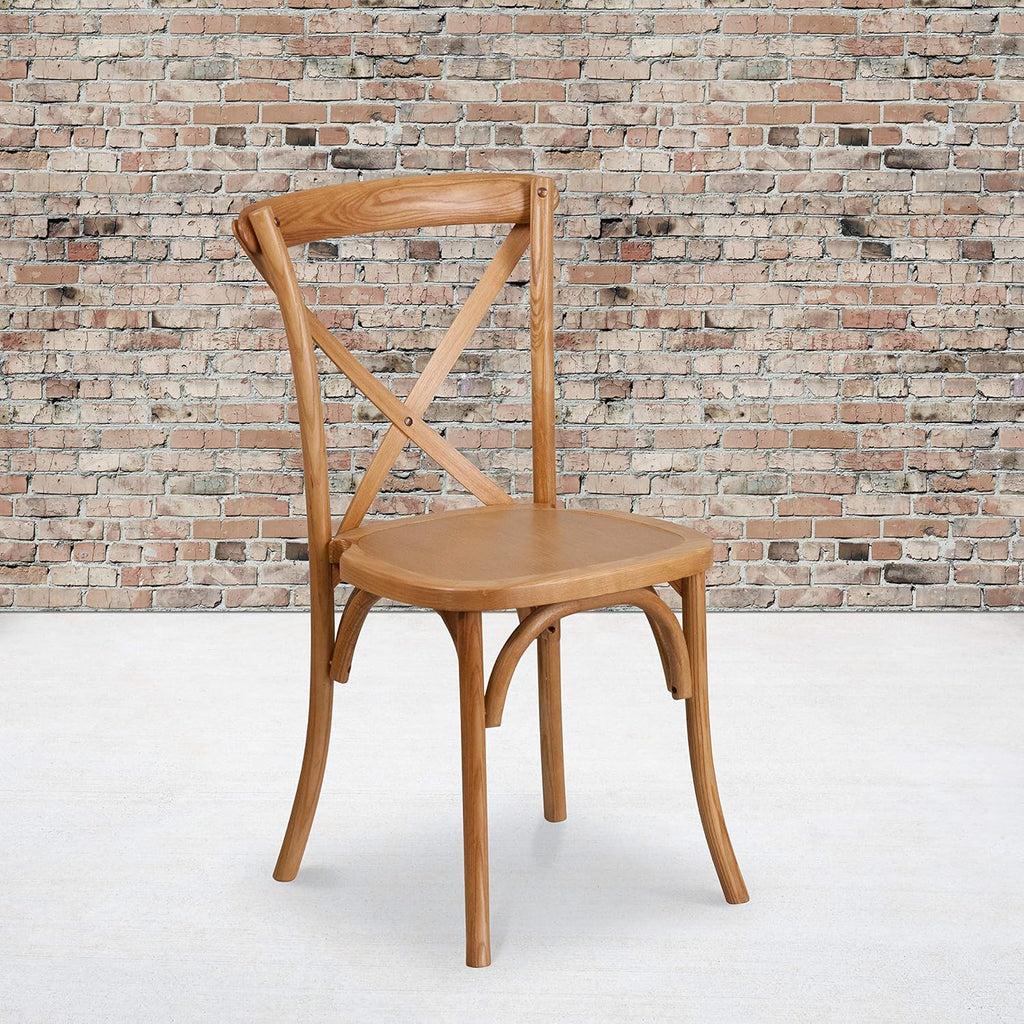 Stackable Early American Wood Cross Back Chair Z654082
