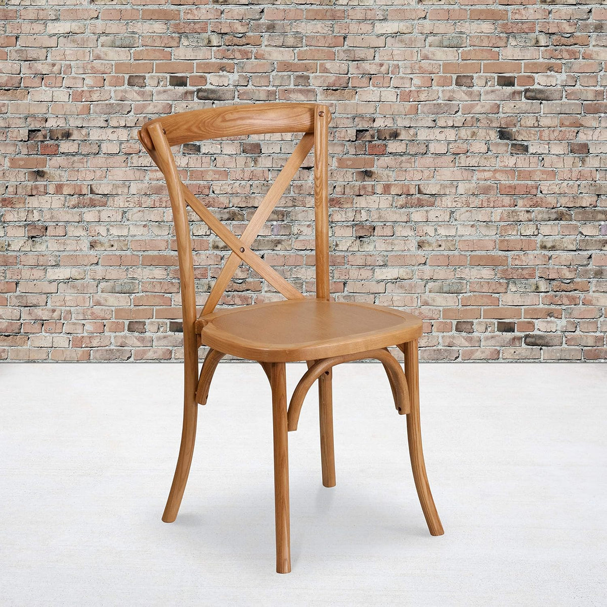 Stackable Early American Wood Cross Back Chair Z654082