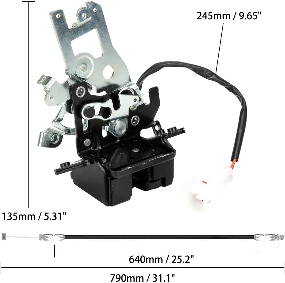 Integrated Liftgate Lock Actuator Rear Trunk Hatch Tailgate Latch with Cable Assembly Pack of 2 P37473