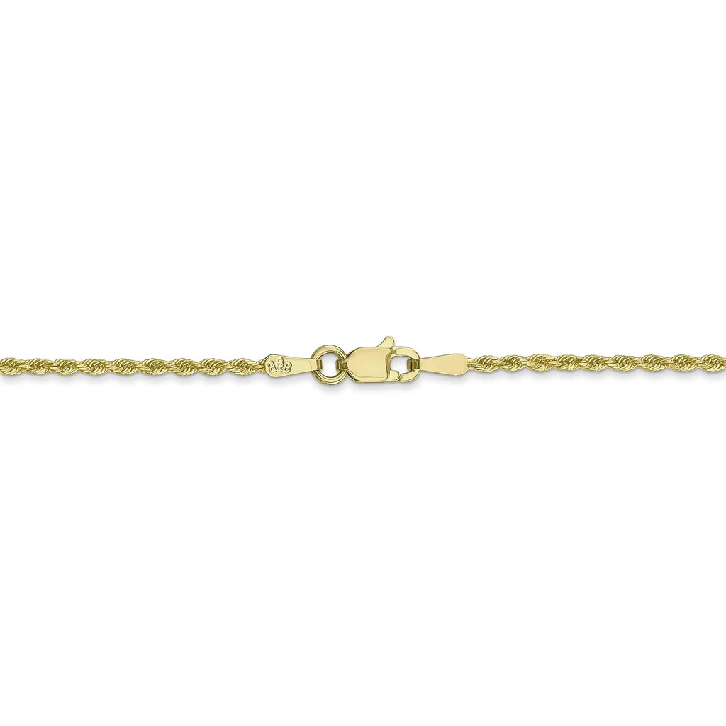 10k Yellow Gold Diamond-Cut Rope Chain Necklace N918209