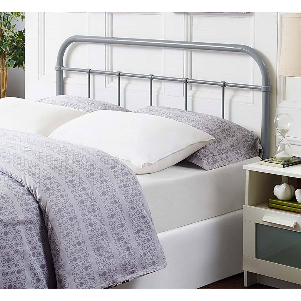 Grey Full Size Metal Headboard Y332